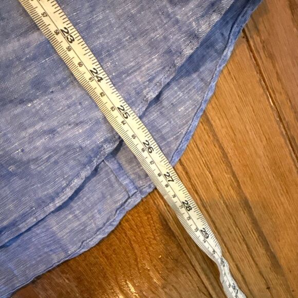 J.Crew perfect fit Irish linen blue button down size 6 - Picture 6 of 10